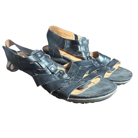 Baretraps Reeta Gladiator Sandals 10M Black Leather Upper Stylish & Comfortable - Picture 2 of 10